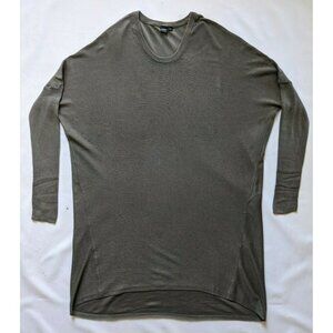 Icone Simons Contemporaine Women's Long Sweater Green Loose Fit Knit Size M